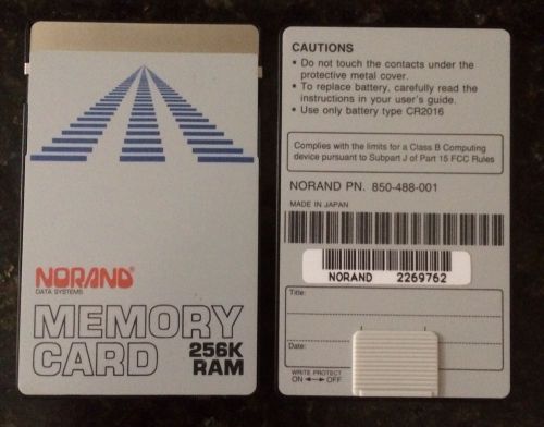 Norand 256k Memory Ram Card for the HP 48GX / TDS SMI Survey Data Collectors