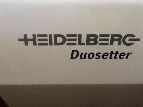 Heidelberg Duosetter(Quasar) Complete CTF system with OLP &amp; Rip