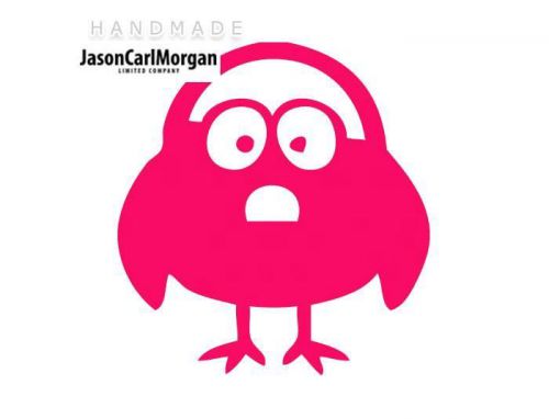 JCM® Iron On Applique Decal, Bird Neon Pink