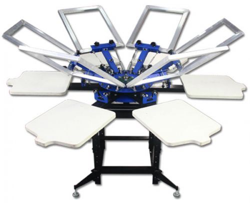 New 6 color 6 station silk screen printing machine with squeegee mesh as gifts for sale