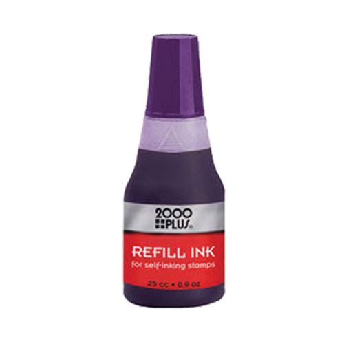 NEW 25cc water based PURPLE Re-fill Ink for Cosco 2000 Plus self inking Stamps