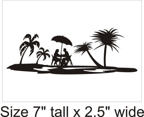 2X Couple on Beach Towel Funny Car Vinyl Sticker Decal Truck Bumper Gift -906