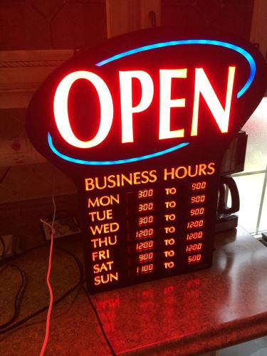 Newon Open Business Hours Sign Programmable Flashing OR Static Works GREAT LED