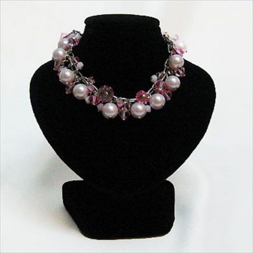 4&#034; Black Velvet Necklace Jewelry Display Choker Bust XS