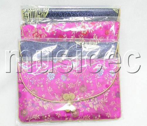 4sets 4pieces set X3 blue purple zipper silk Jewelry bags handbag pouch T127A09