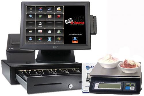 Aldelo all-in-one pos frozen yogurt restaurant complete system 1 station new for sale