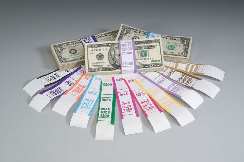 Violet $20 Currency Bills Band Straps - 1000/box