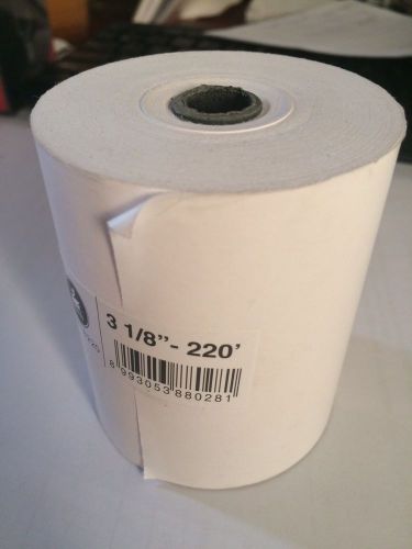 3 1/8&#034; (80mm) x 220&#039; Thermal Receipt Paper Rolls 50/CS