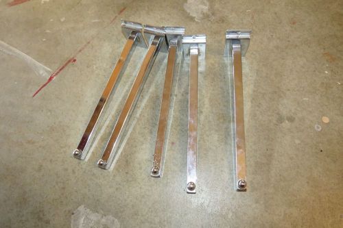 Lot of 5 Chrome Slat Wall Faceout  for Retail Store Hanger