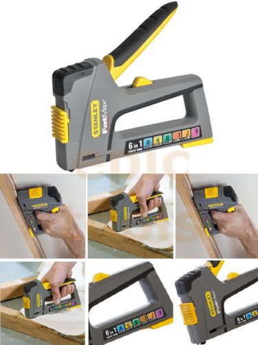 Stanley fatmax tr75 6 in1 hand staple/cable tacker brad nail gun stapler, 070868 for sale