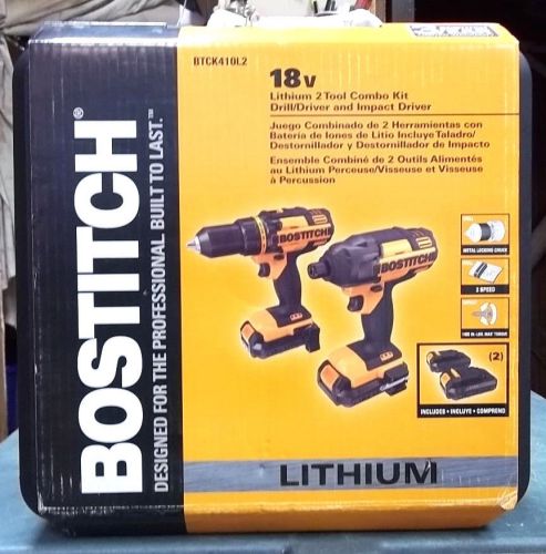 Bostitch 18volt lithium 2 tool combo kit drill/driver and impact driver for sale