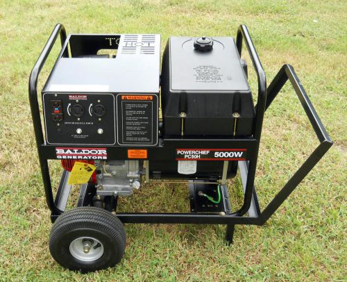 NEW Baldor PC50H Portable Generator, 5000 Surge Watts, 9HP Honda Engine w/Cart