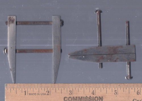 2 Vintage steel Machinist Clamps 11/16&#034; opening x 1 5/16 in.  depth