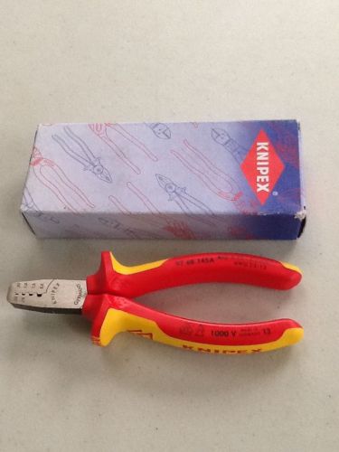 KNIPEX 97 68 145A US 1,000V Insulated Crimper AWG 23-13 NEW