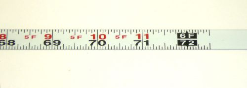 Metal Adhesive Backed Ruler - 1/2 Inch Wide X 6 Feet Long - Left - Fractional
