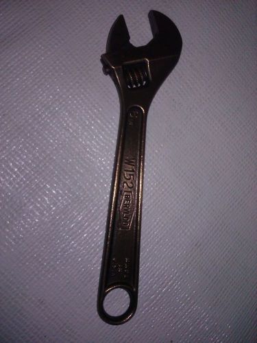 VINTAGE BERYLCO  BRONZE ADJUSTABLE WRENCH  W152   6 IN