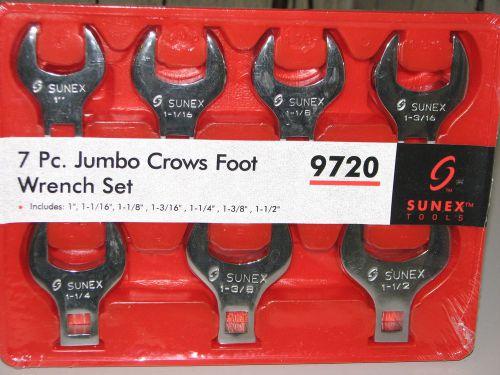 7pc Jumbo Crows Foot Wrench Set-Aircraft,Aviation,Automotive,Truck Tools