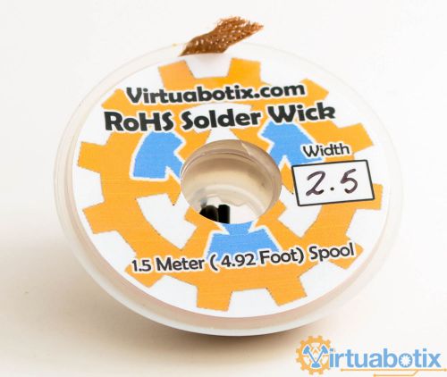 Virtuabotix solder wick 2.5mm desoldering braid (rhos) for sale
