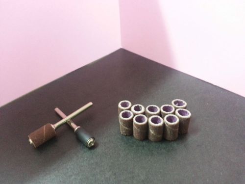 100 pcs of 6mm ( 1/4&#034; inch ) fine grit 600 rotary sanding drum with 4 mandrels for sale
