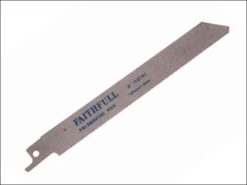 Faithfull sabre reciprocating saw blades 150mm 18tpi pkt 5 for sheet metal for sale
