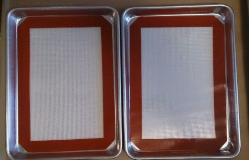 4 Pc. Bake Pan Set, Quarter Size &amp; Non-Stick Silicone Mat, 9-1/2 x 13 x 1