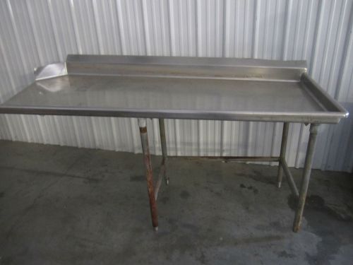 78&#034; Right Side Stainless Steel Dishwashing Clean Table