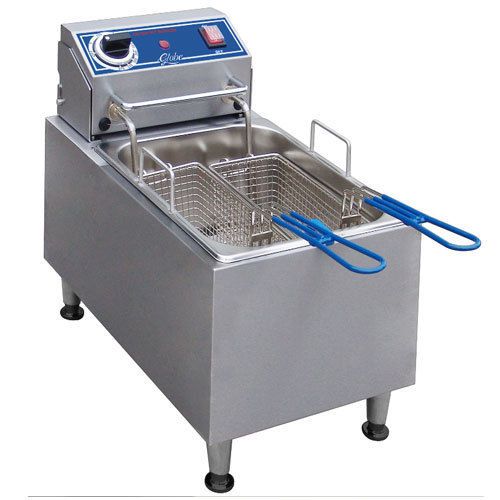 Globe pf16e fryer, electric, countertop, 16 lb. oil capacity, single frypot with for sale
