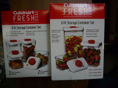 14-piece Cuisinart Fresh Edge Vacuum Seal Food Storage Set - Red