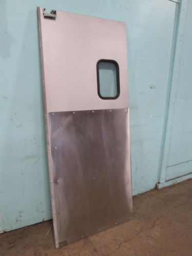 HEAVY DUTY COMMERCIAL TRAFFIC DOOR w/S.S. PLATE FOR WALK-IN COOLERS/WAREHOUSE