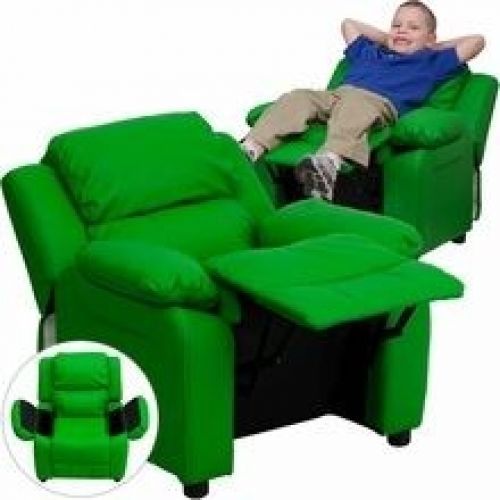 Flash Furniture BT-7985-KID-GRN-GG Deluxe Heavily Padded Contemporary Green Viny