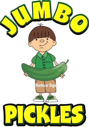Jumbo Pickles Concession Decal 14&#034; Food Truck Restaurant Vinyl Menu Sticker