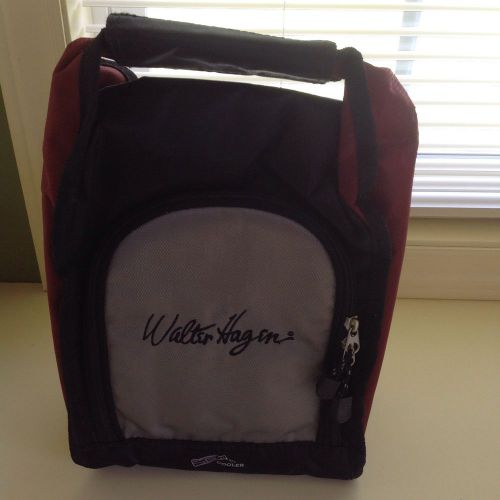 Walter Hagen soft sided insulated cooler black grey burgundy