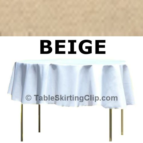 8 pack - 70&#034; round beige tablecloth - clearance! huge discount &amp; free shipping! for sale
