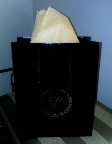 Euro Tote Bags 150 High Gloss Black  Retail Shopping 8 x 4 x 10 Rope Handles