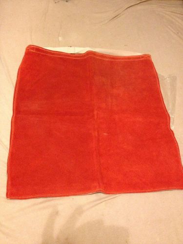 Half Size Red Leather welding apron Fits Approx 48in Waist