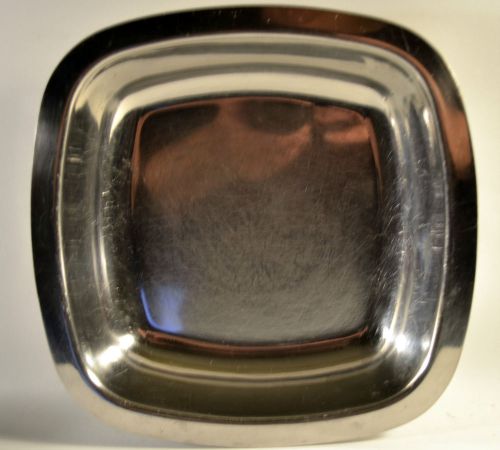 Vintage Stainless Steel Square Serving Bowl Dish