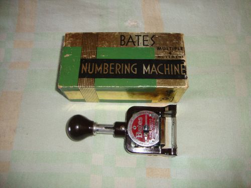 Vintage Bates Numbering Machine with Box