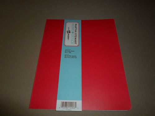 Martha Stewart Home Office Red Notebook~46 Lined Sheets, 8&#034; X 10&#034;, NEW WITH TAGS