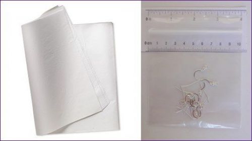 Anti tarnish 50  zip lock bags 4&#034; x 4&#034;  plus 10 sheets of tissue paper 20&#034; x 30&#034; for sale