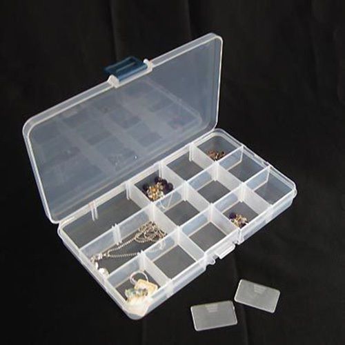 Plastic 7&#034; Jewelry Storage Travel Box Case Organizer