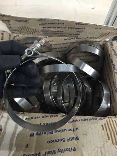 ~ lot 20 dixon boss 4-1/2 in stainless steel hose clamp ~ heavy duty industrial for sale