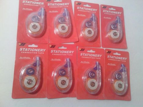 Lot of 8 Stationery Correction Tapes Re-fillable