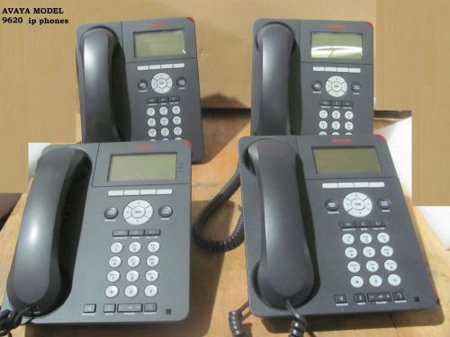 Lot of 4  AVAYA Model 9620  LCD Display IP Business Telephone Phone