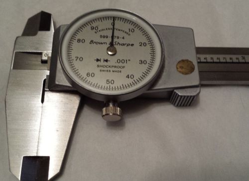 Brown &amp; sharpe precision dial caliper measuring range: 0 to 6&#034; 599-579-4 for sale