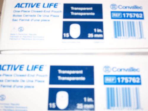 Convatec ActiveLife One-Piece Closed-End Pouch Lot of 29 new 175762 Transparent
