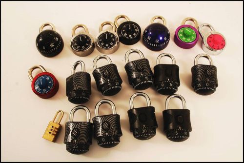 (18) COMBO LOCK LOT master NO KEY OR COMBINATIONS locksmith repair as is project