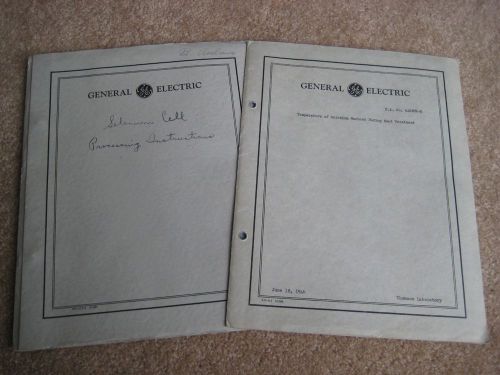 Vintage GE Thomson Laboratory &amp; Lighting Engineering Division Research Reports