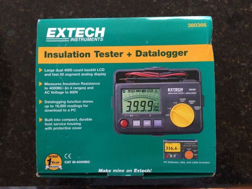 EXTECH 380366 Insulation Tester + Datalogger -SLIGHTLY USED