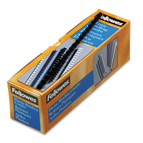Plastic Comb Bindings, 5/16&#034; Dia, 40 Sheet Capacity, Navy Blue, 100 Combs/Pack