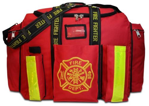 Red lightning x deluxe/premium firefighter turnout gear bag for sale
